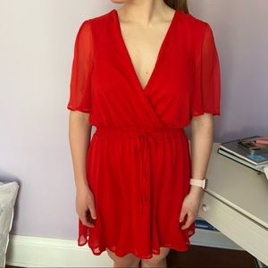 Francesca’s Wrap Red Romper